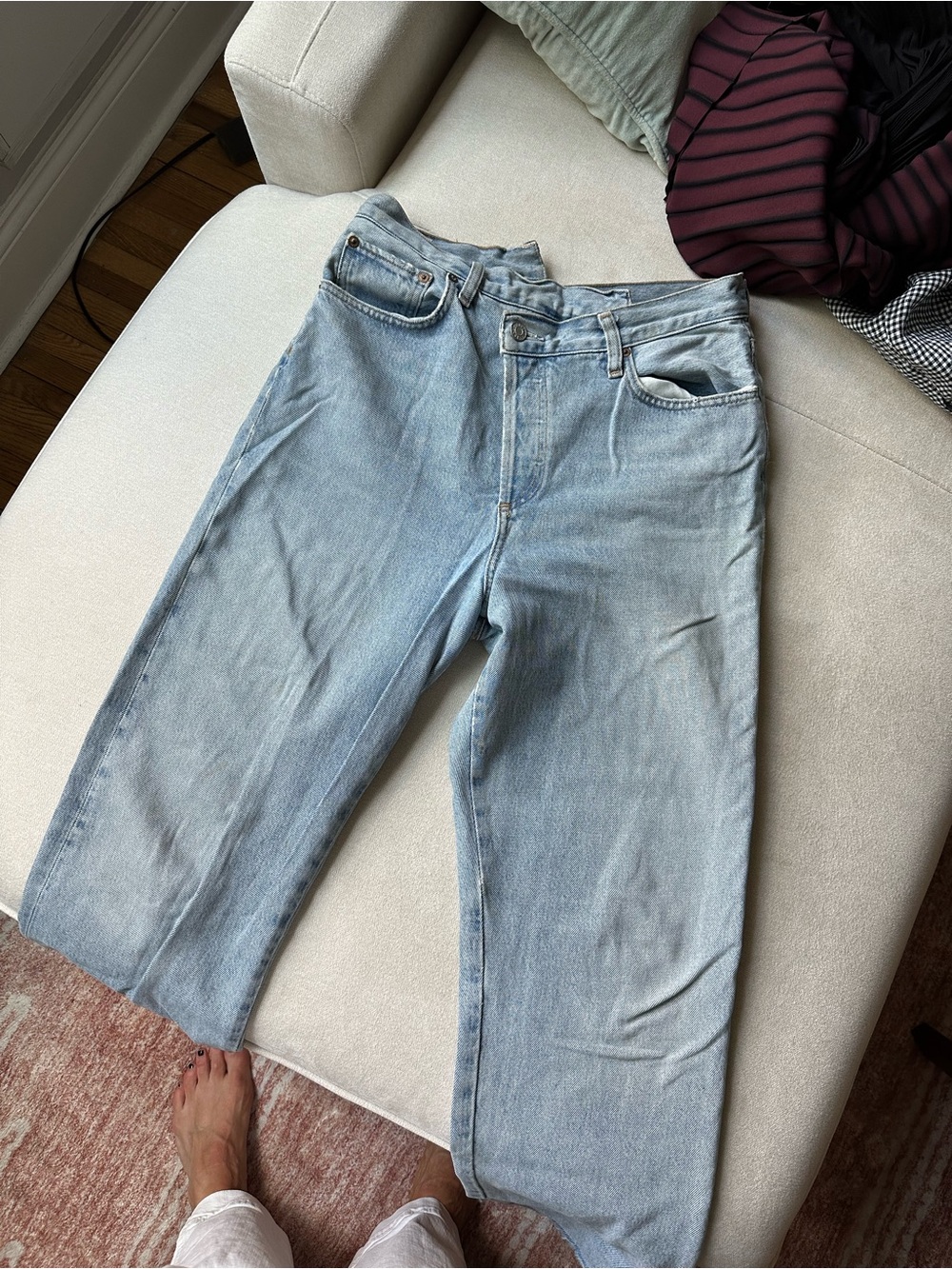 Agolde criss cross jeans